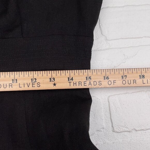 Talbots Dress Women 6 Black Irish Linen Fit Flare Classic‎ Casual Lagenlook - Picture 10 of 12